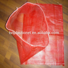 Tubular packing vegetable onions and potato drawstring mesh net bags for packing 10kg, 20kg